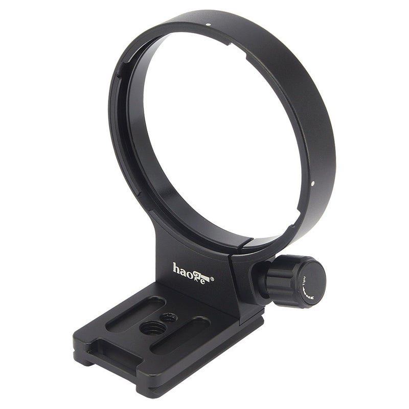 Haoge LMR-N843 Lens Collar Replacement Foot Tripod Mount Ring for Nikon AF 80-400mm f/4.5-5.6D ED VR and Nikon AF-S NIKKOR 300mm F/4D IF-ED Lens Built-in Arca Type Camera Quick Release Plate - Image 1